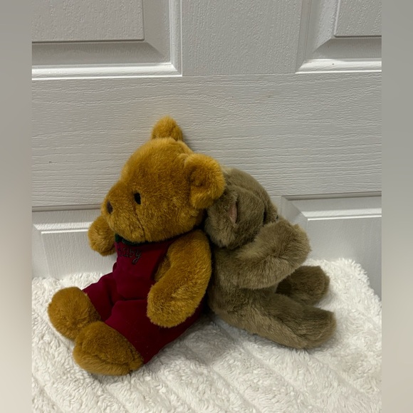 2 Commonwealth mini soft and fluffy teddy bears plushes 10” & 12” - Picture 13 of 16